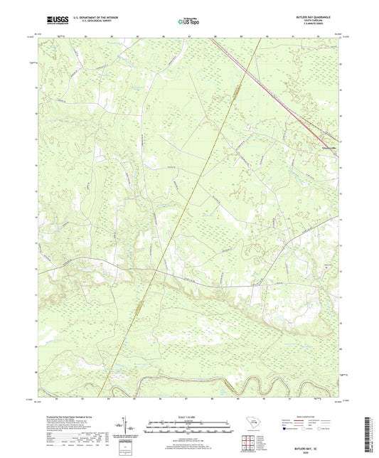 Butlers Bay South Carolina US Topo Map Image