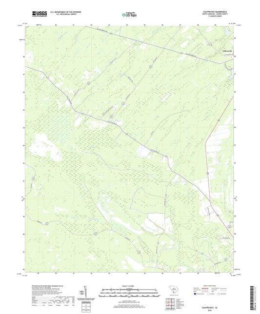 Calfpen Bay South Carolina US Topo Map Image