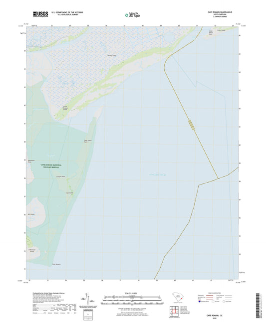Cape Romain South Carolina US Topo Map Image