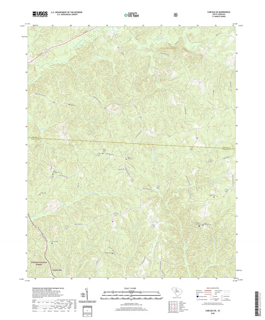 Carlisle SE South Carolina US Topo Map Image