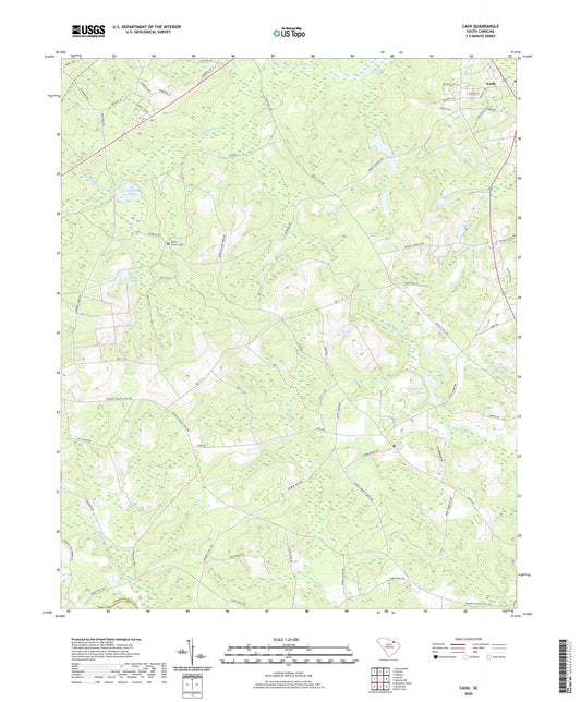 Cash South Carolina US Topo Map Image