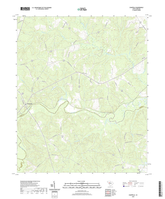 Chappells South Carolina US Topo Map Image