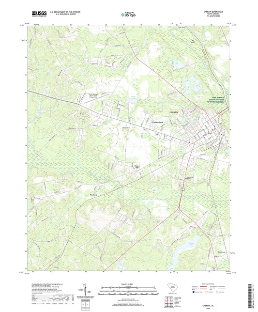 Cheraw South Carolina US Topo Map Image
