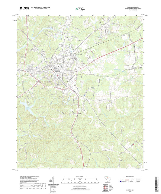 Chester South Carolina US Topo Map Image