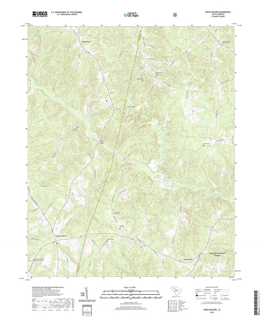 Cross Anchor South Carolina US Topo Map Image