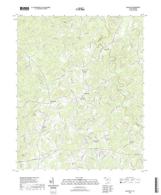 Dacusville South Carolina US Topo Map Image