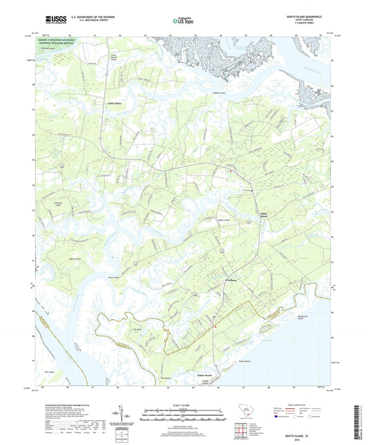 Edisto Island South Carolina US Topo Map Image