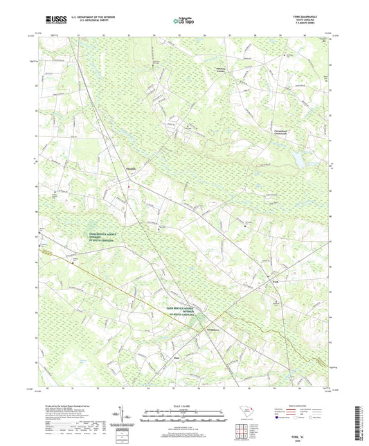 Fork South Carolina US Topo Map Image