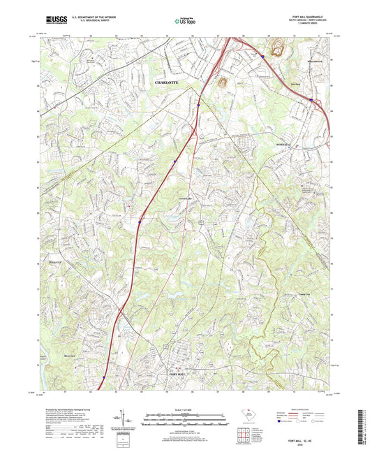 Fort Mill South Carolina US Topo Map Image