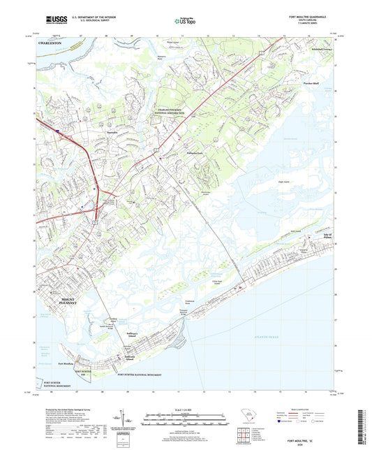 Fort Moultrie South Carolina US Topo Map Image