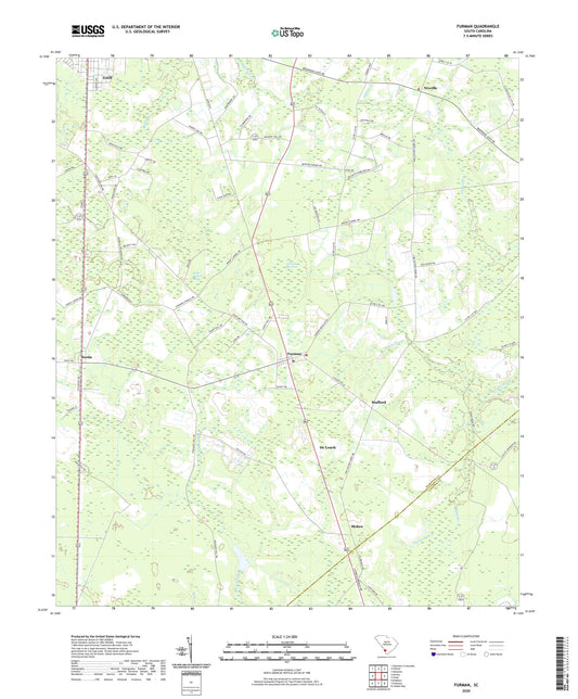 Furman South Carolina US Topo Map Image