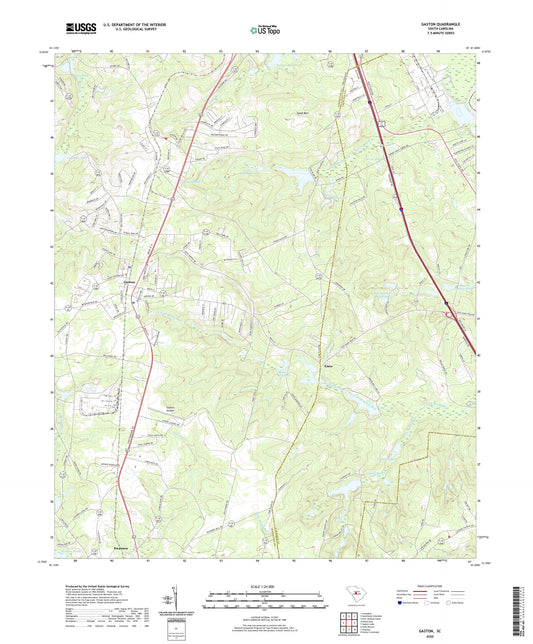 Gaston South Carolina US Topo Map Image