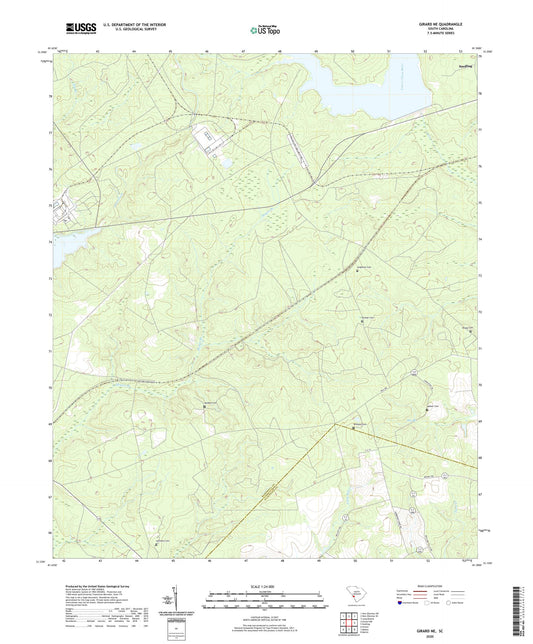 Girard NE South Carolina US Topo Map Image