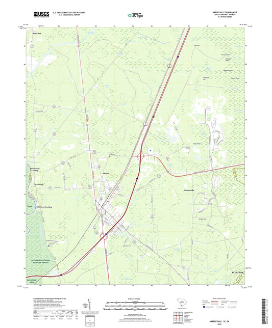 Hardeeville South Carolina US Topo Map Image