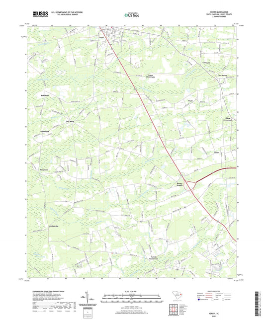 Horry South Carolina US Topo Map Image