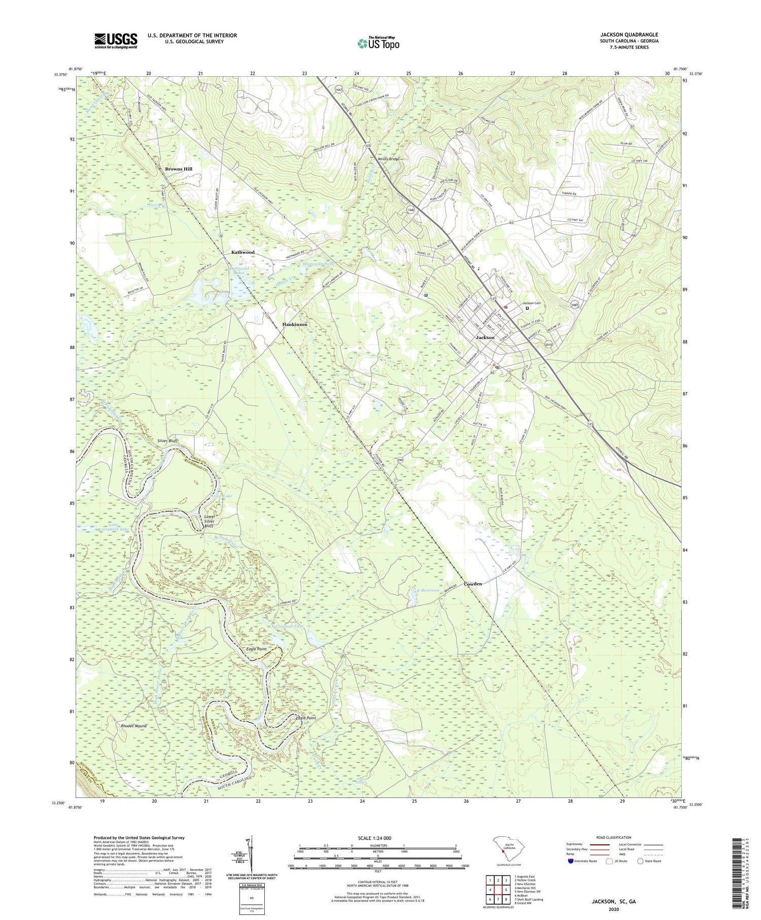 Jackson South Carolina US Topo Map Image