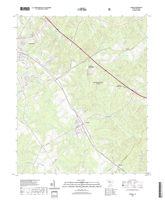 Joanna South Carolina US Topo Map Image