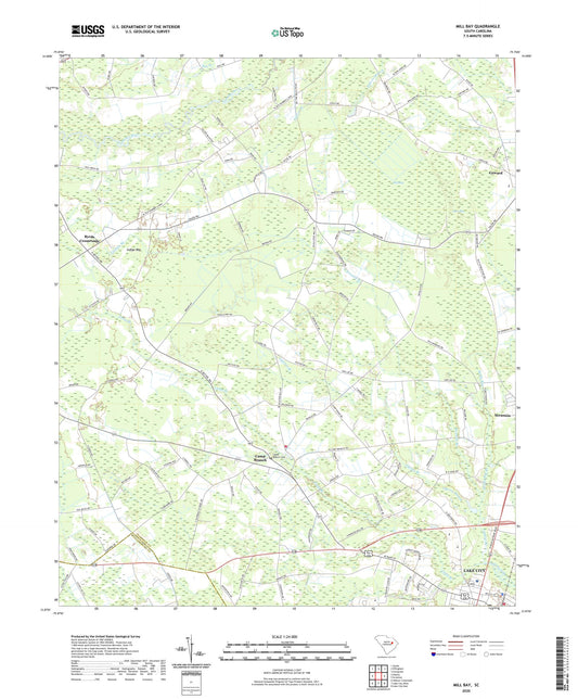 Mill Bay South Carolina US Topo Map Image