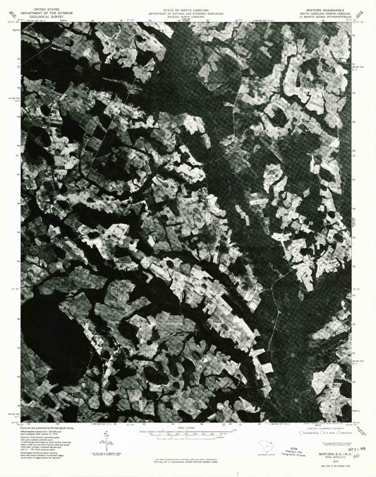 Classic USGS Minturn South Carolina 7.5'x7.5' Topo Map Image