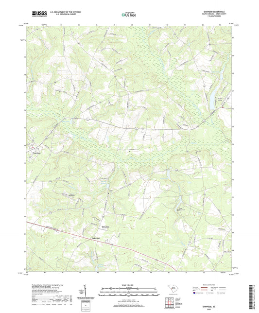 Oakwood South Carolina US Topo Map Image
