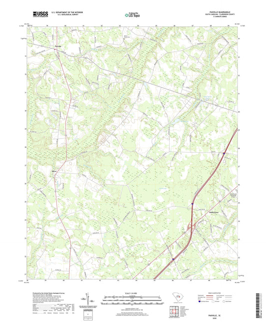 Paxville South Carolina US Topo Map Image