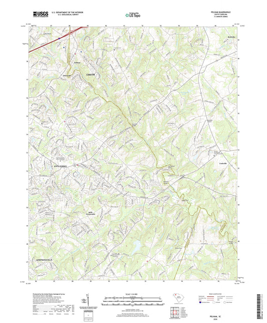 Pelham South Carolina US Topo Map Image