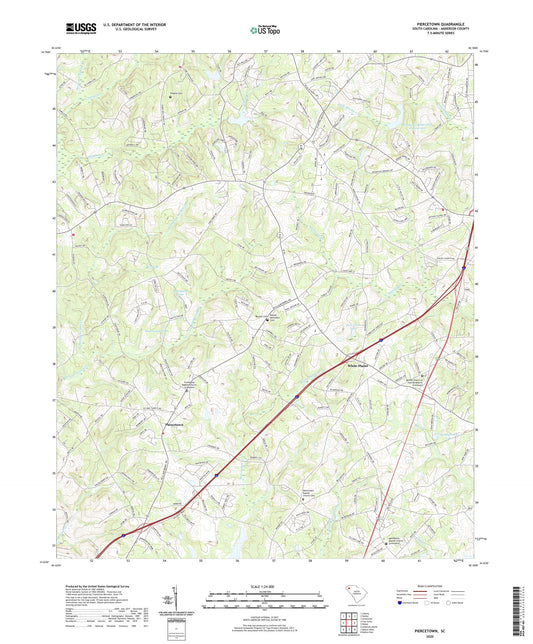 Piercetown South Carolina US Topo Map Image