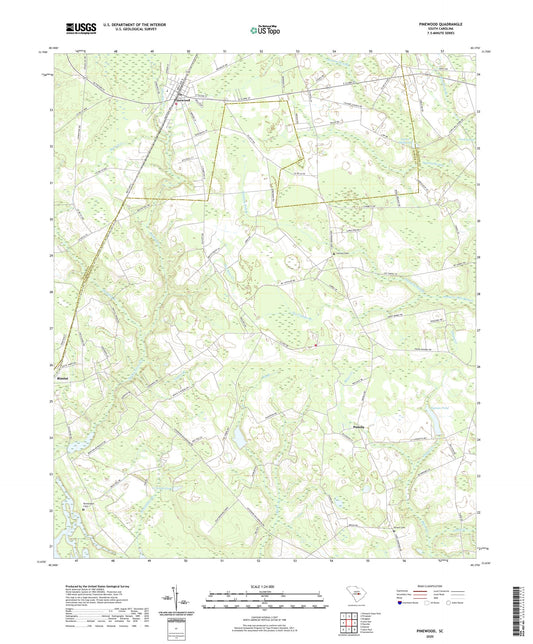 Pinewood South Carolina US Topo Map Image