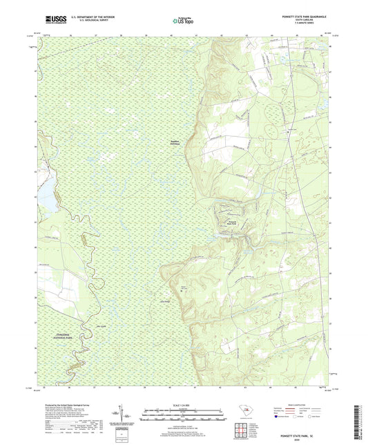 Poinsett State Park South Carolina US Topo Map Image