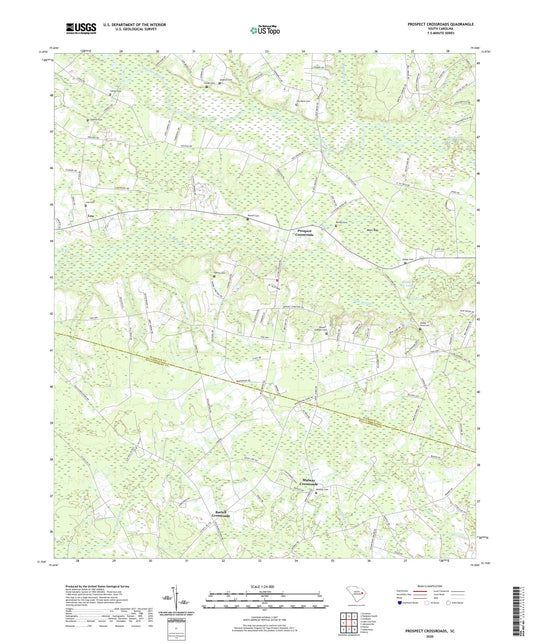 Prospect Crossroads South Carolina US Topo Map Image