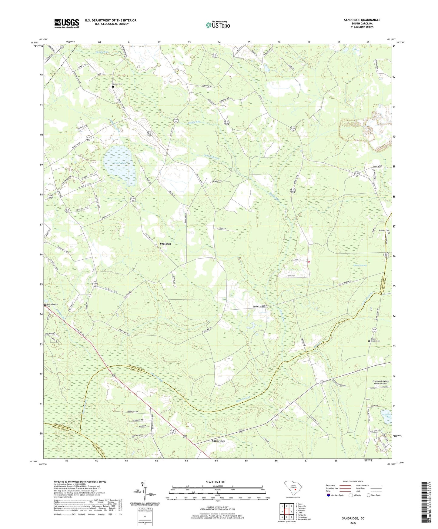 Sandridge South Carolina US Topo Map Image