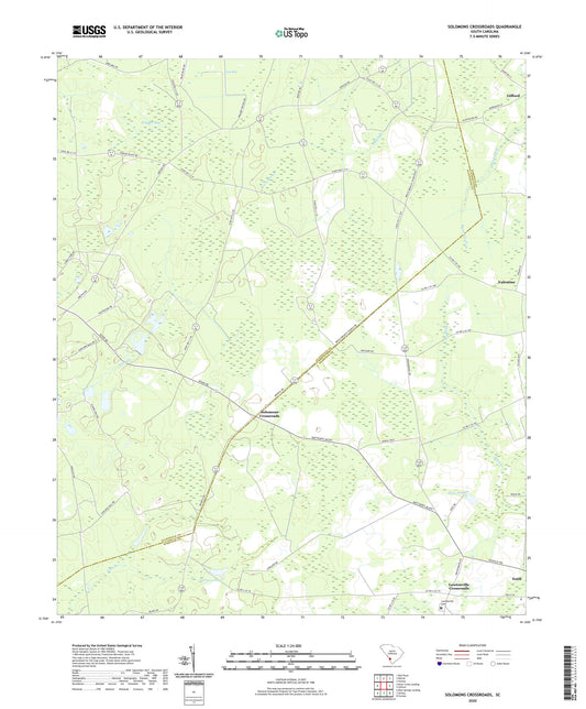 Solomons Crossroads South Carolina US Topo Map Image