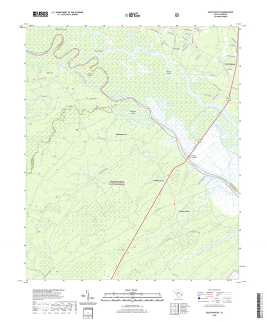 South Santee South Carolina US Topo Map Image