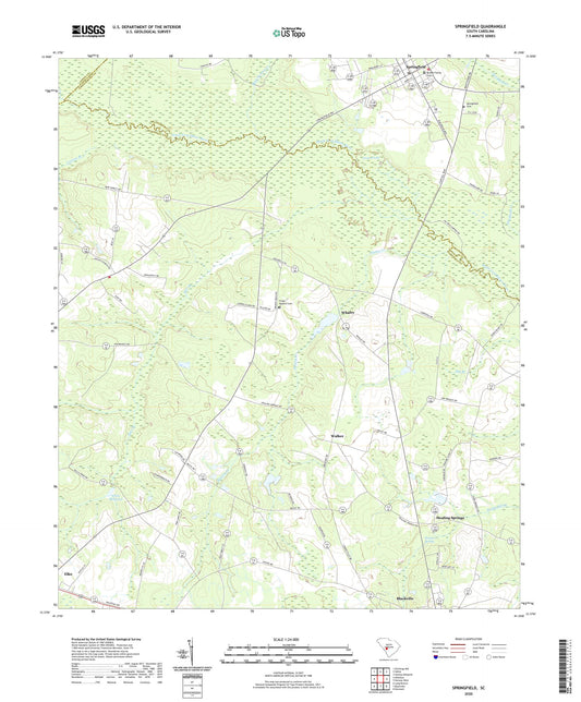 Springfield South Carolina US Topo Map Image