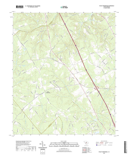 Staley Crossroads South Carolina US Topo Map Image