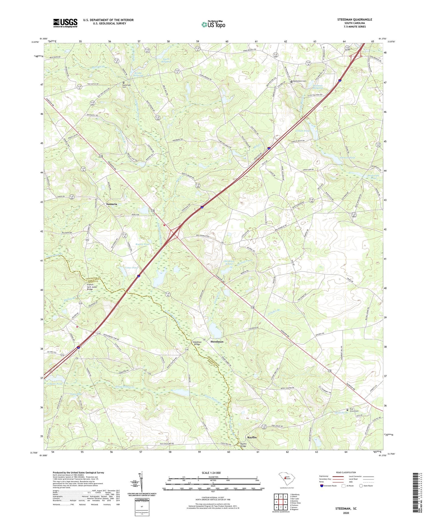Steedman South Carolina US Topo Map Image