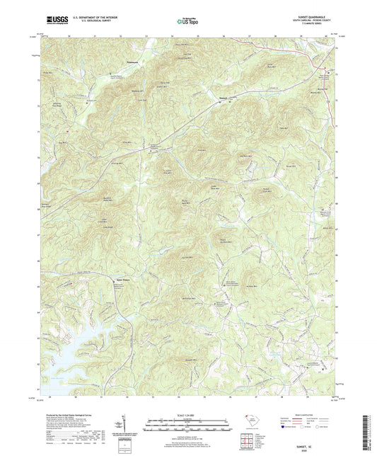 Sunset South Carolina US Topo Map Image