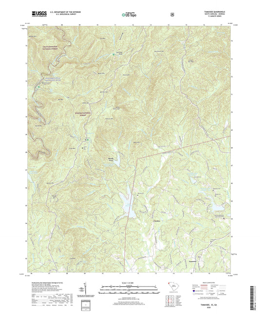 Tamassee South Carolina US Topo Map Image