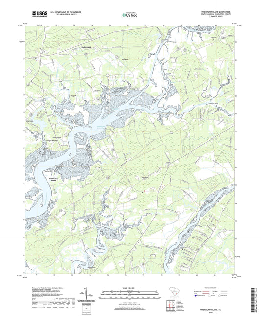 Wadmalaw Island South Carolina US Topo Map Image