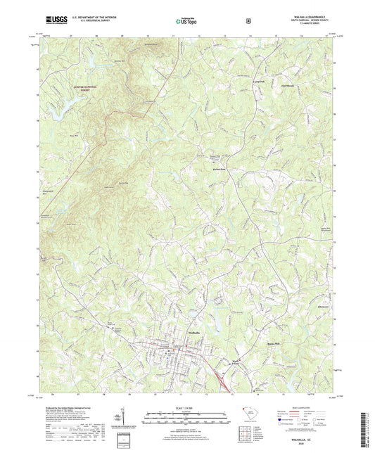 Walhalla South Carolina US Topo Map Image