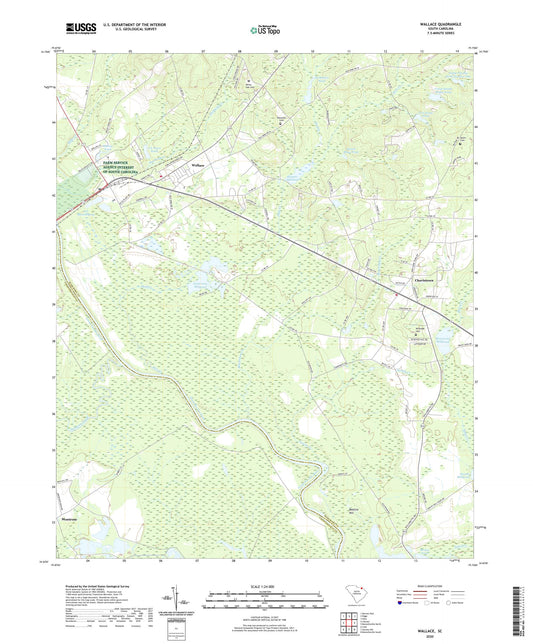 Wallace South Carolina US Topo Map Image