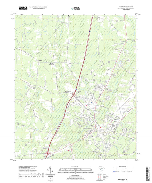 Walterboro South Carolina US Topo Map Image