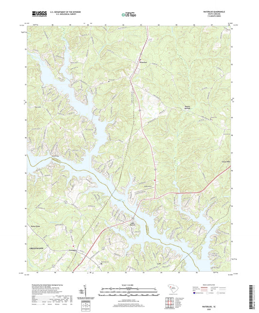 Waterloo South Carolina US Topo Map Image