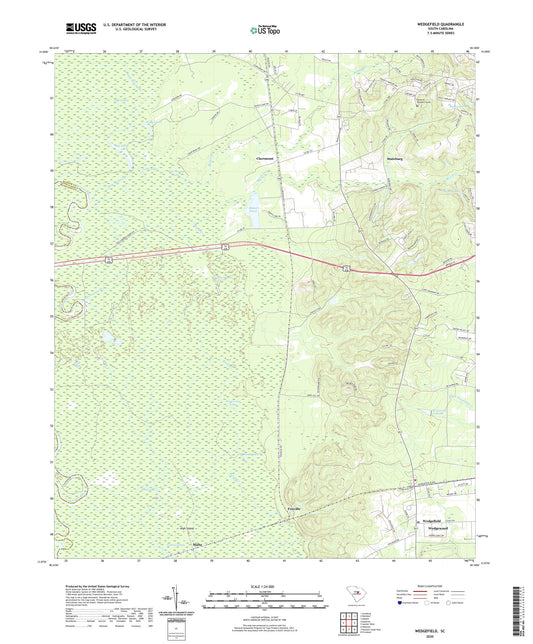 Wedgefield South Carolina US Topo Map Image