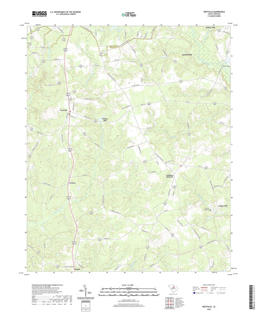 Westville South Carolina US Topo Map Image