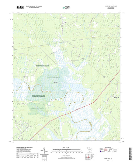 White Hall South Carolina US Topo Map Image
