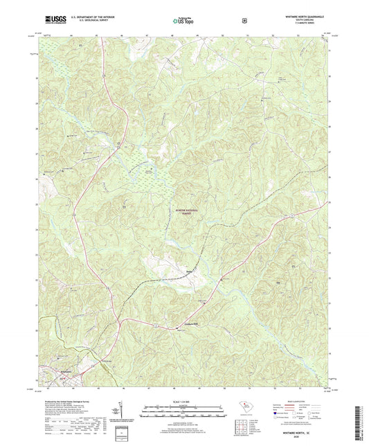 Whitmire North South Carolina US Topo Map Image