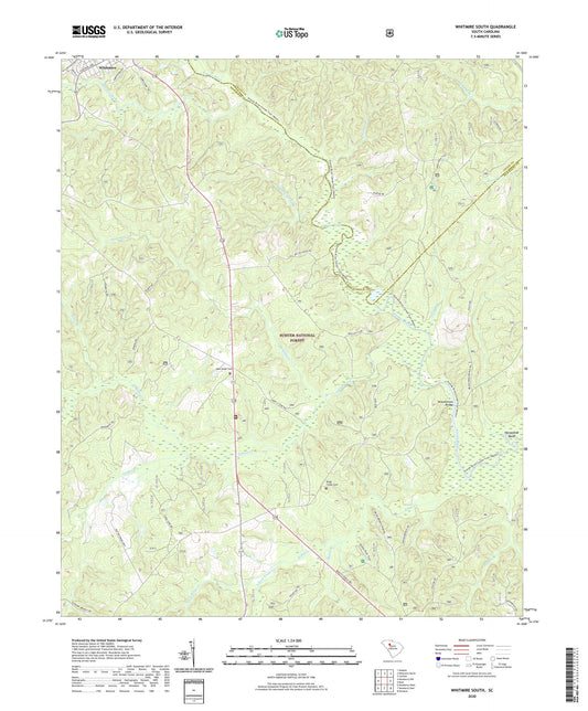 Whitmire South South Carolina US Topo Map Image