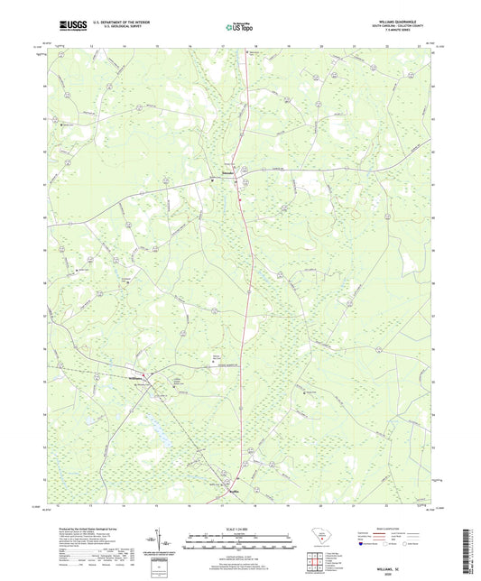 Williams South Carolina US Topo Map Image