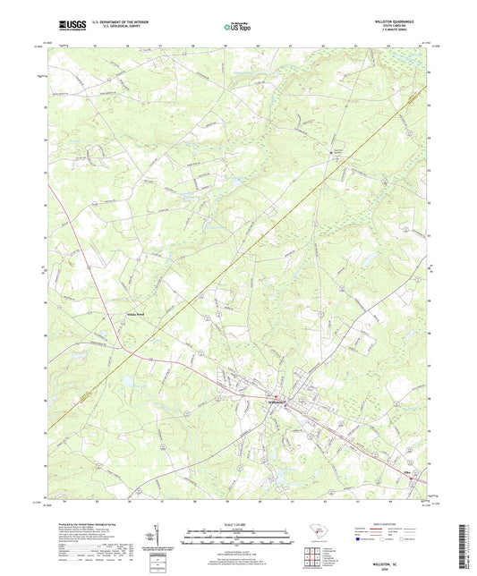 Williston South Carolina US Topo Map Image